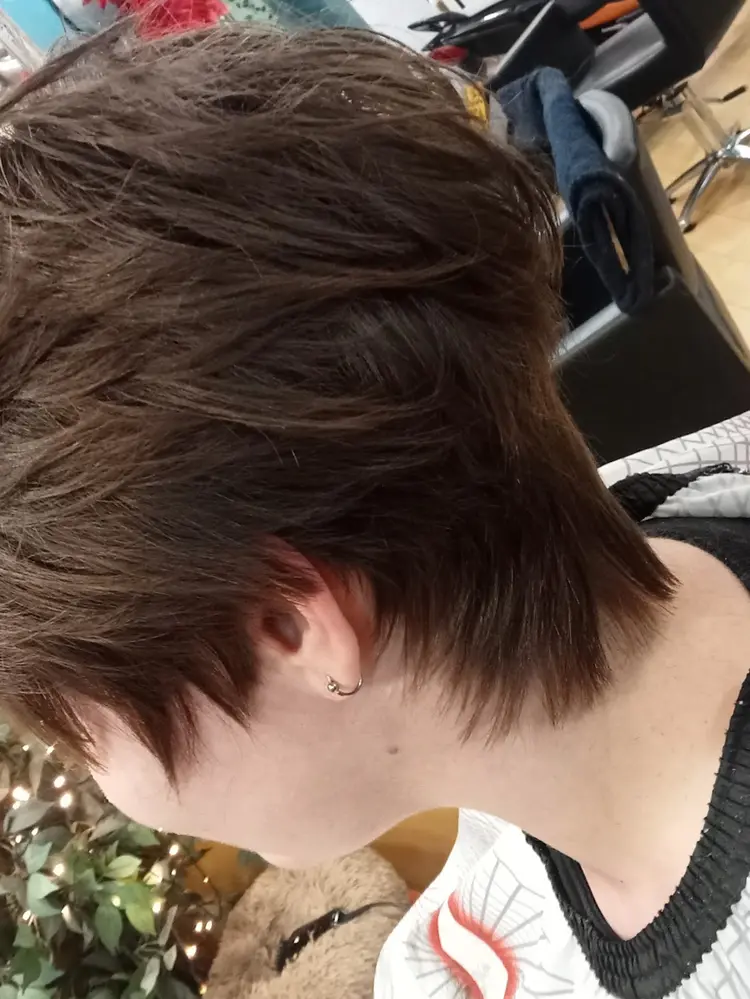 Finished layered haircut at Bad Boy Barbers